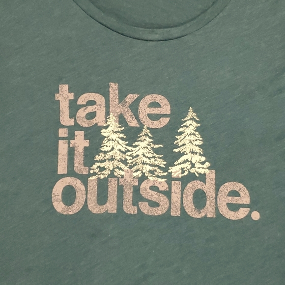 Womens Columbia teal outdoor print long sleeve shirt size M - Picture 2 of 4